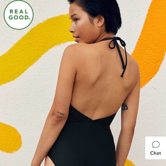 BNWT Black Aerie Ruffle One Piece Swimsuit - Picture 4 of 7